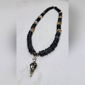 Men's puka shell choker